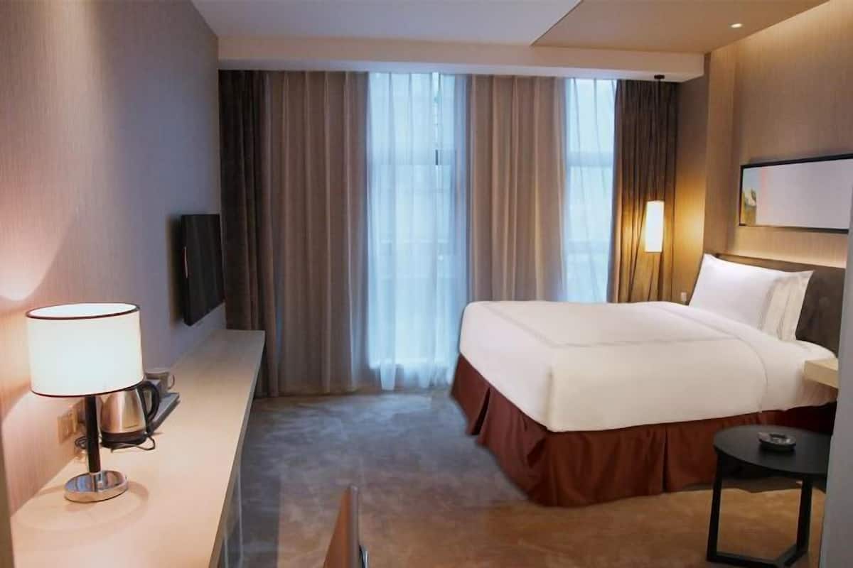 Luxe beddengoed, donzen dekbedden, een minibar, een kluis op de kamer