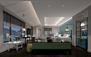 Qingju Twin Bed Room | Minibar, in-room safe, desk, blackout curtains