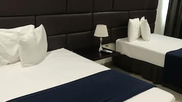 Standard Room, 2 Double Beds | Premium bedding, desk, iron/ironing board, free WiFi