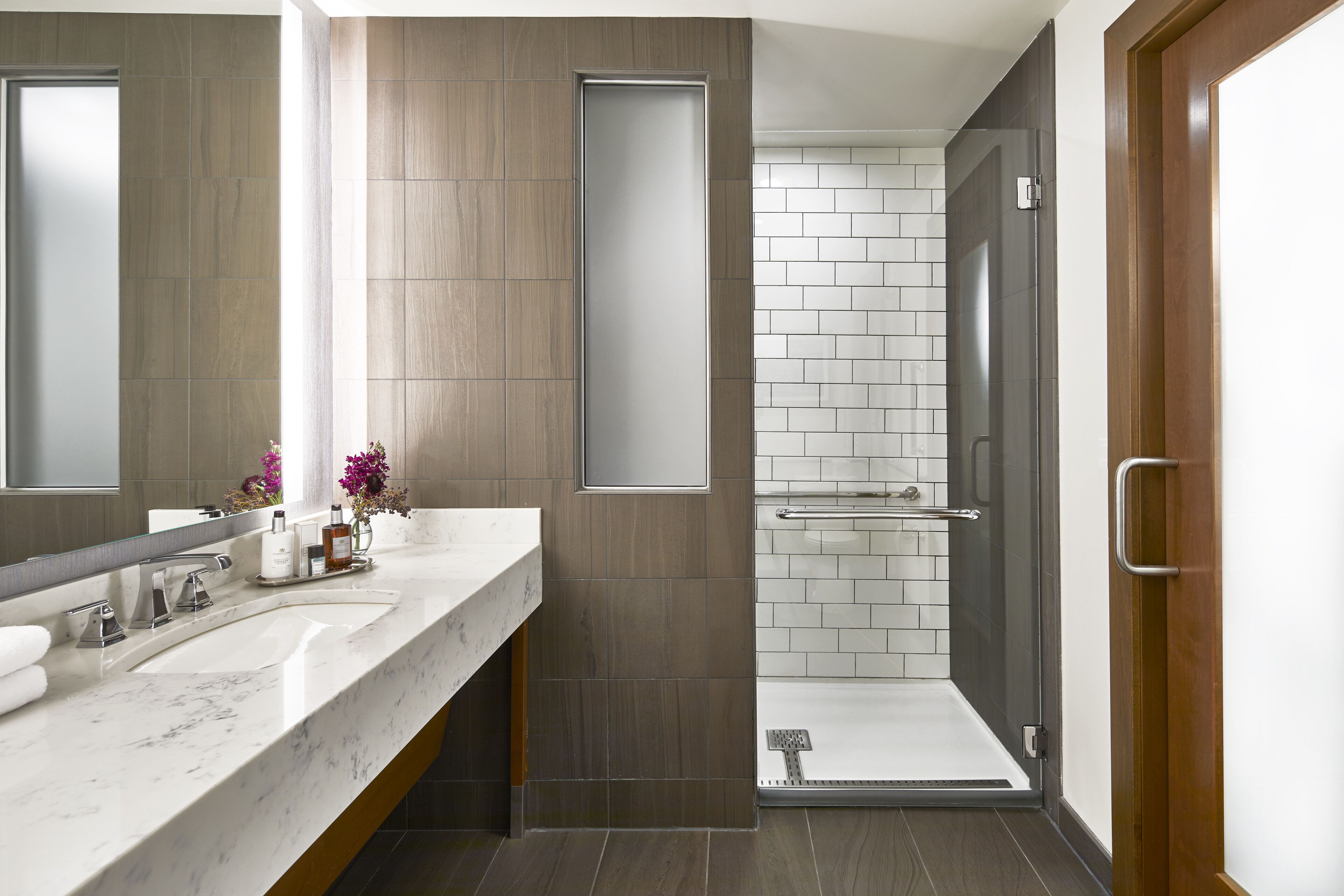 shower, free toiletries, hair dryer, bathrobes