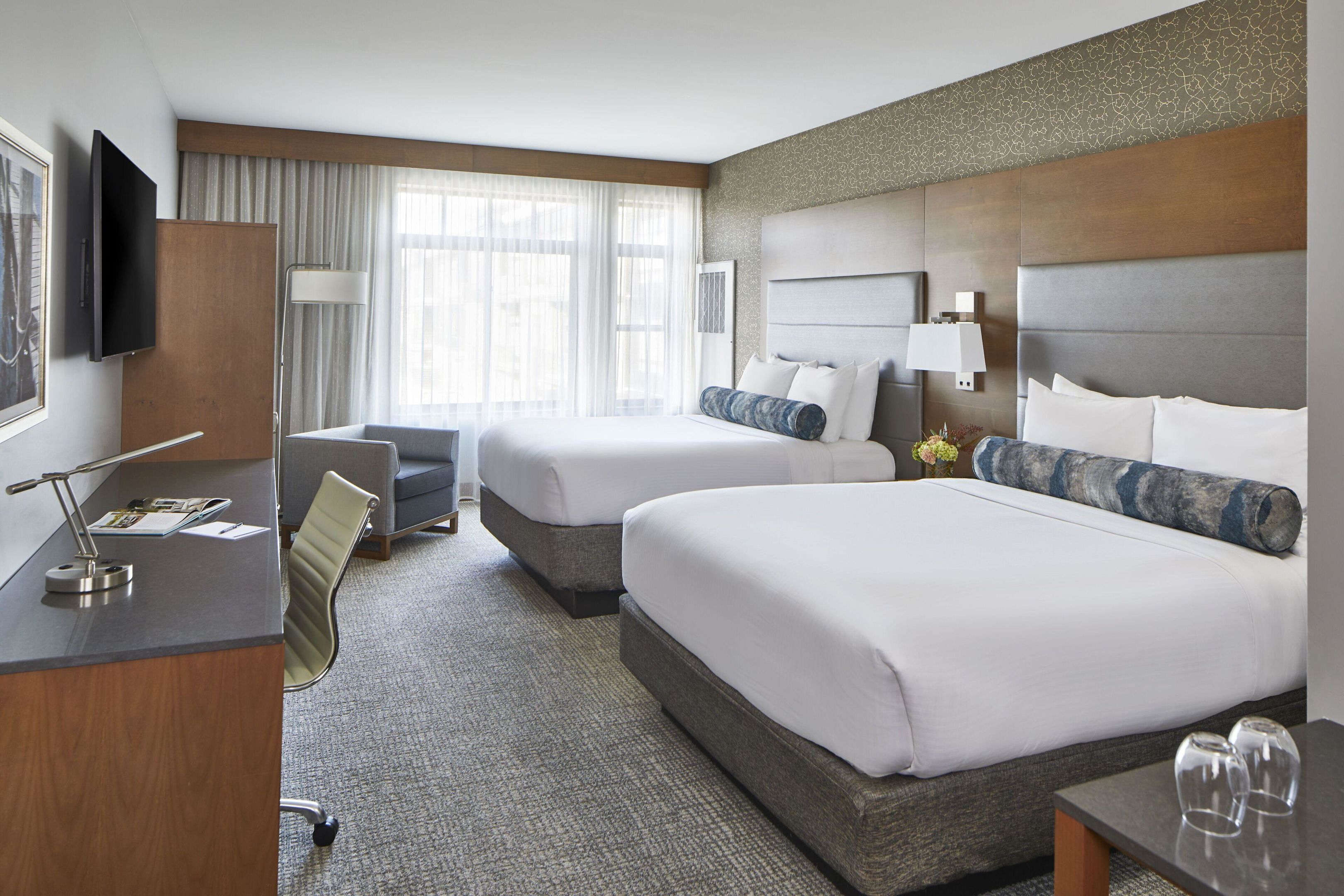 Premium bedding, pillow-top beds, in-room safe, desk