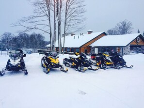 Snowmobile riding