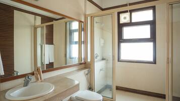 Luxury Room | Bathroom | Shower, free toiletries, hair dryer, bathrobes