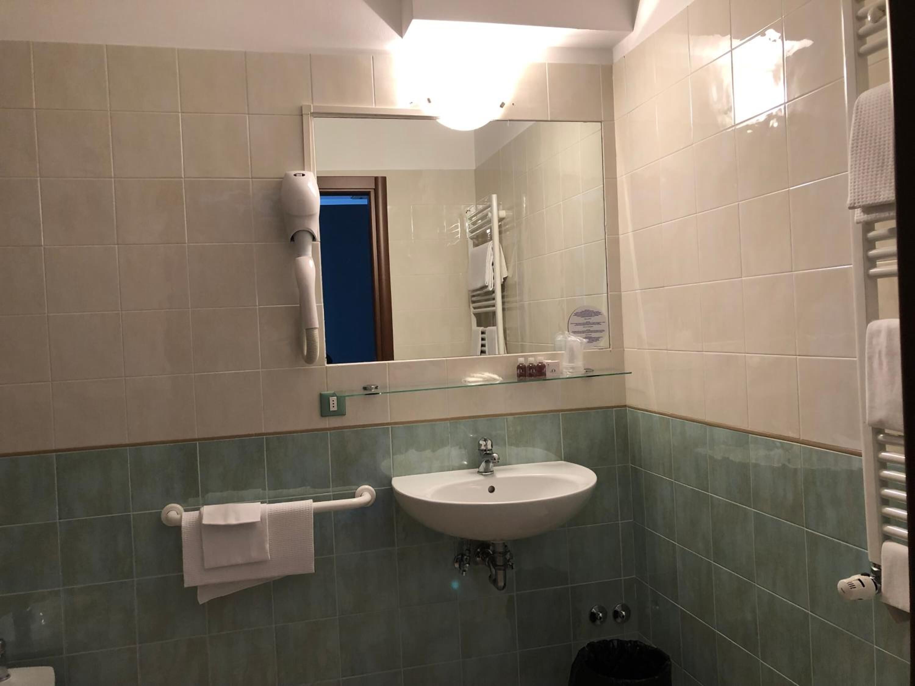 shower, free toiletries, hair dryer, bidet