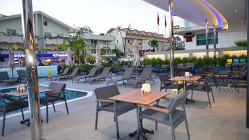 Outdoor banquet area
