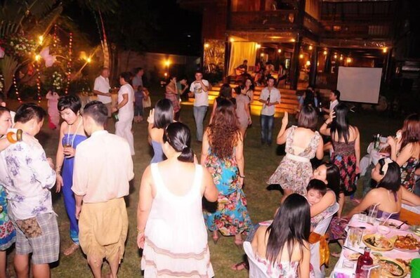 Área externa para banquete