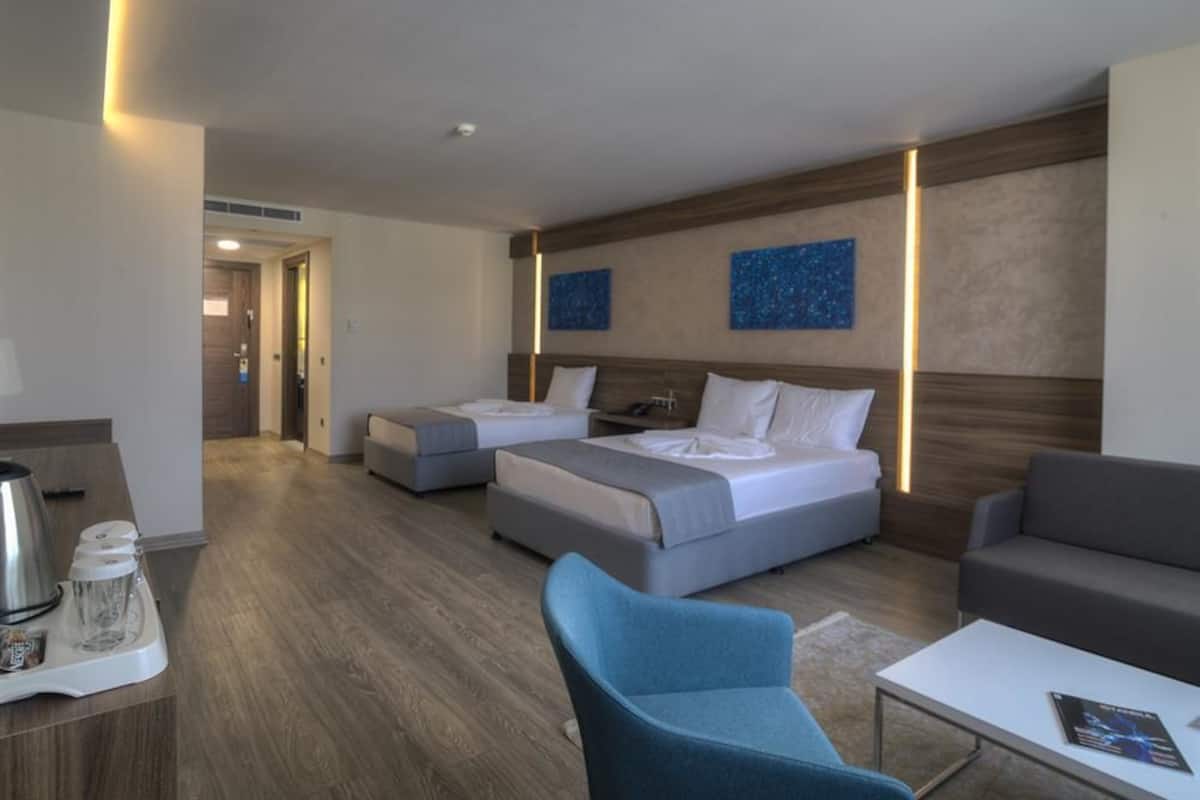 Minibar, caja de seguridad en la habitación y escritorio
