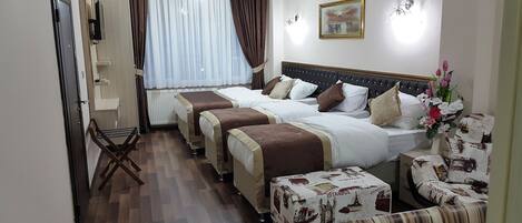 Minibar, in-room safe, desk, laptop workspace