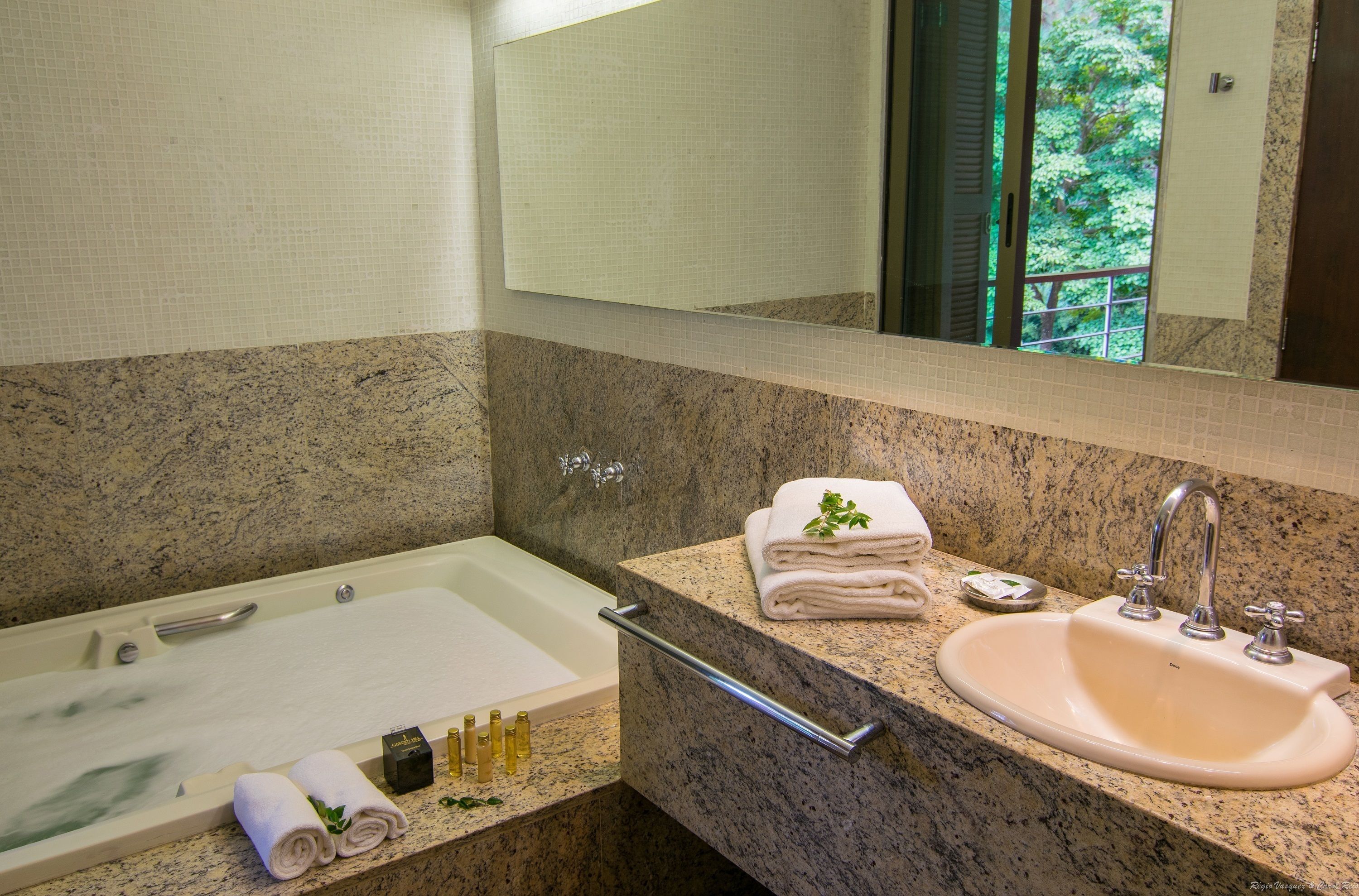 luxury apartment | bathroom | separate bathtub and shower, jetted bath, free toiletries, bathrobes