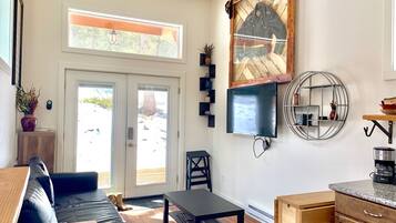 Individually decorated, individually furnished, desk, laptop workspace