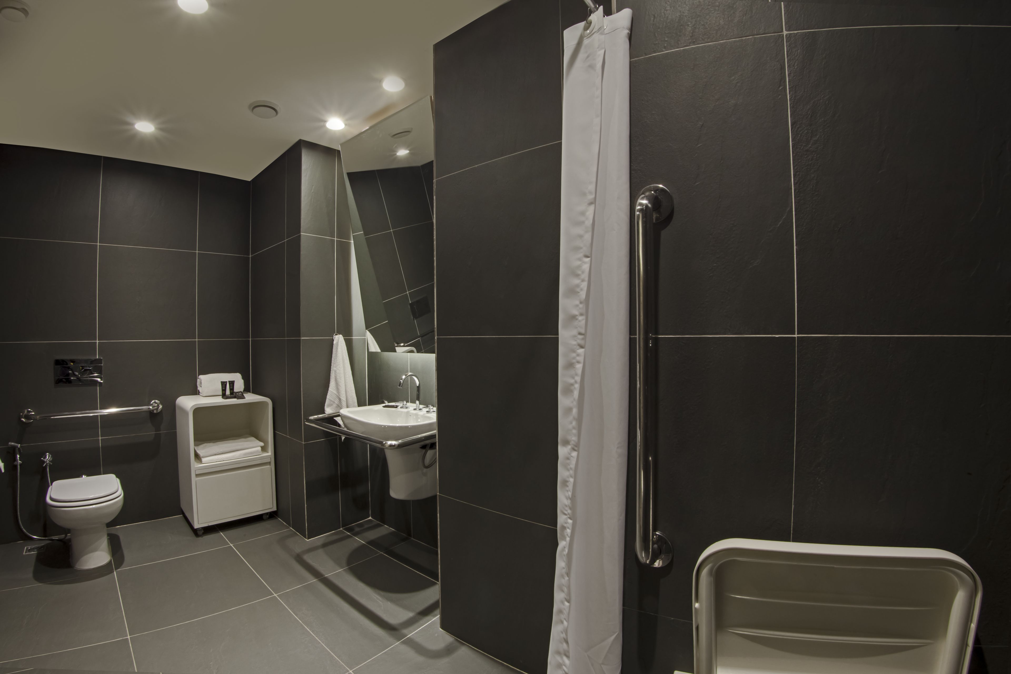 standard double room, accessible | bathroom | shower, eco-friendly toiletries, hair dryer, towels