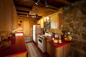 Premier Chalet, 4 Bedrooms, Mountainside | Private kitchen | Fridge, microwave, stovetop, coffee/tea maker - Alpine Village Suites (Taos Ski Valley)