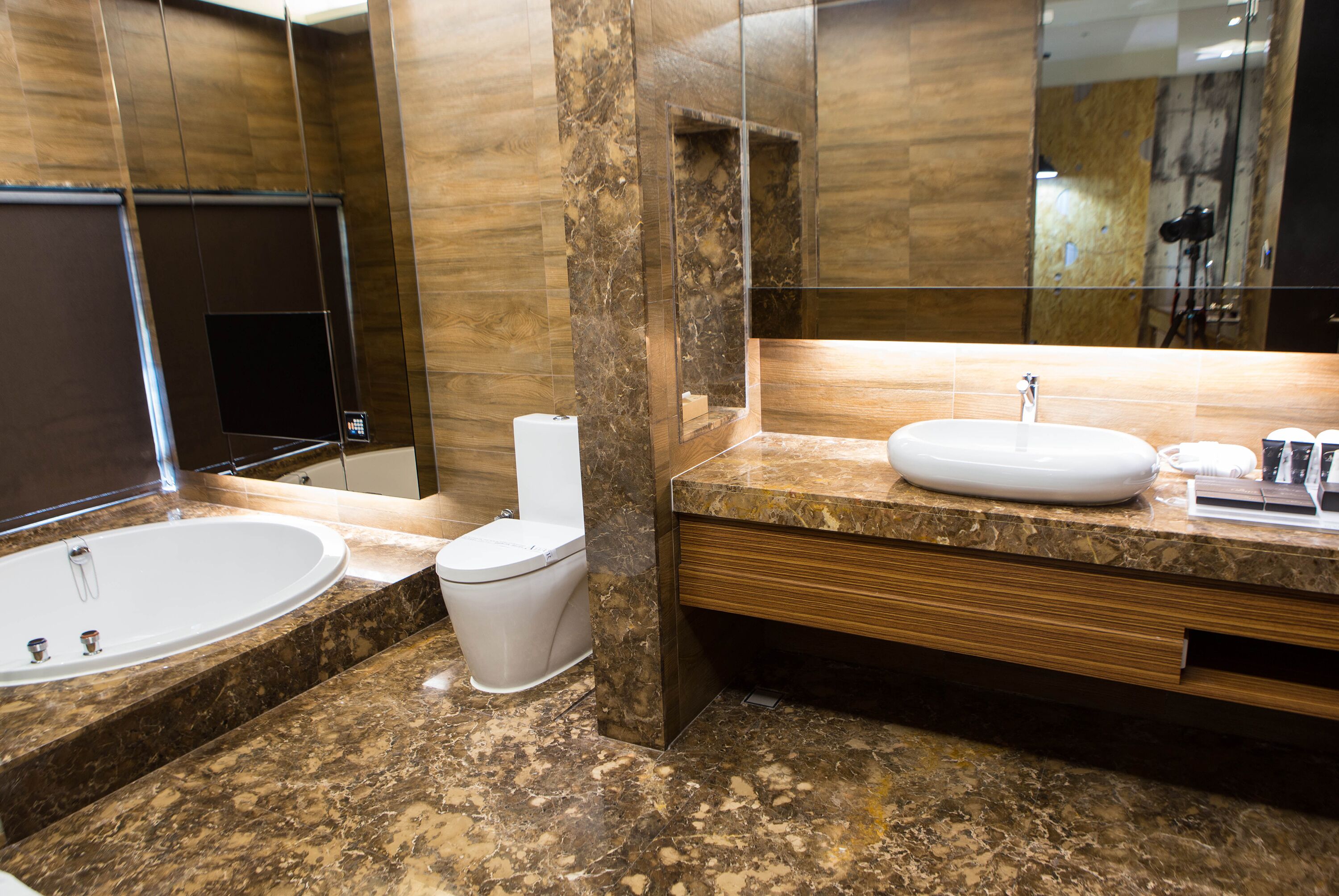 standard suite (check in time starts from 6pm) | bathroom | separate bathtub and shower, free toiletries, hair dryer, slippers