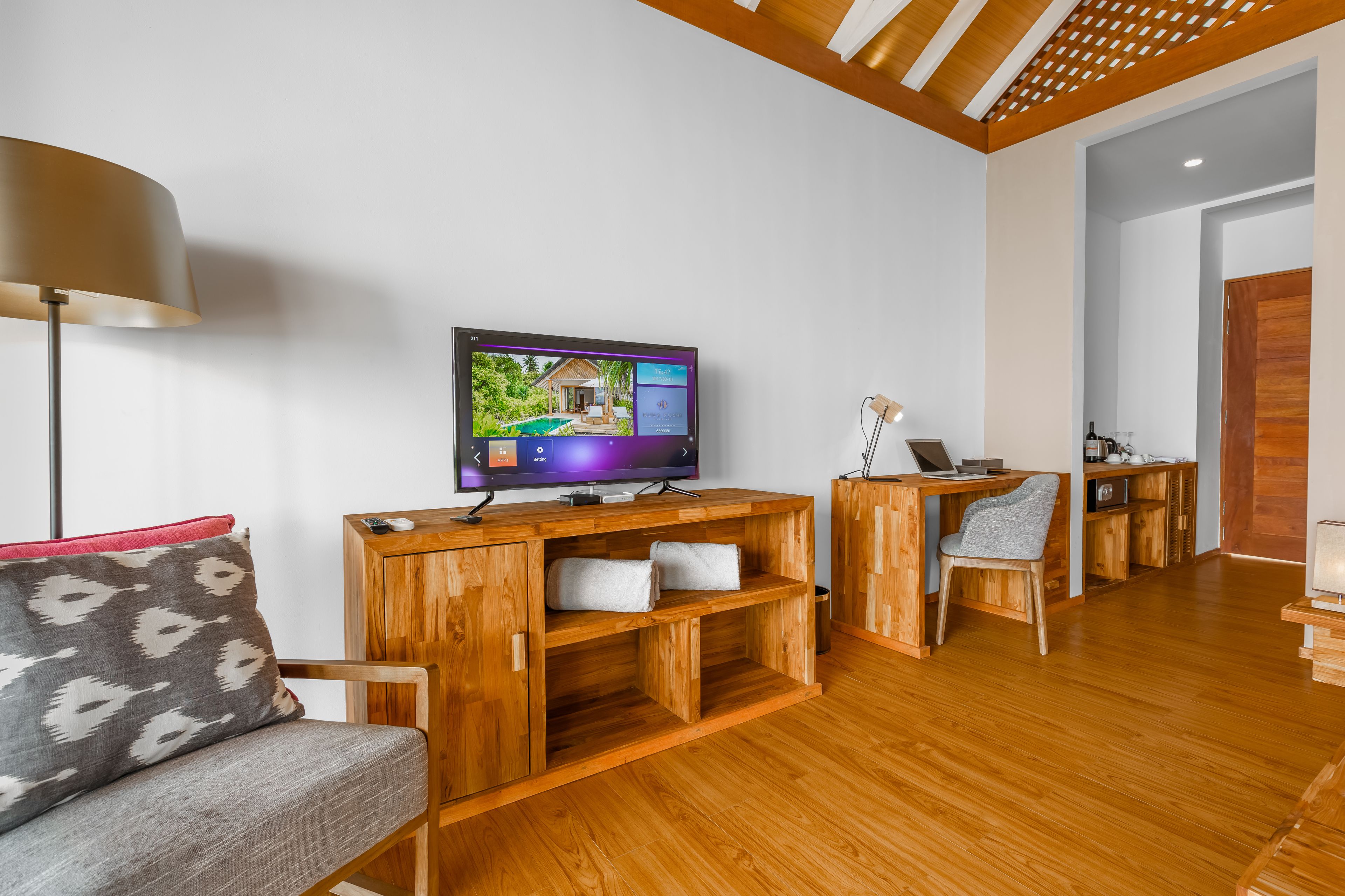 beach villa with pool | premium bedding, pillow-top beds, minibar, in-room safe