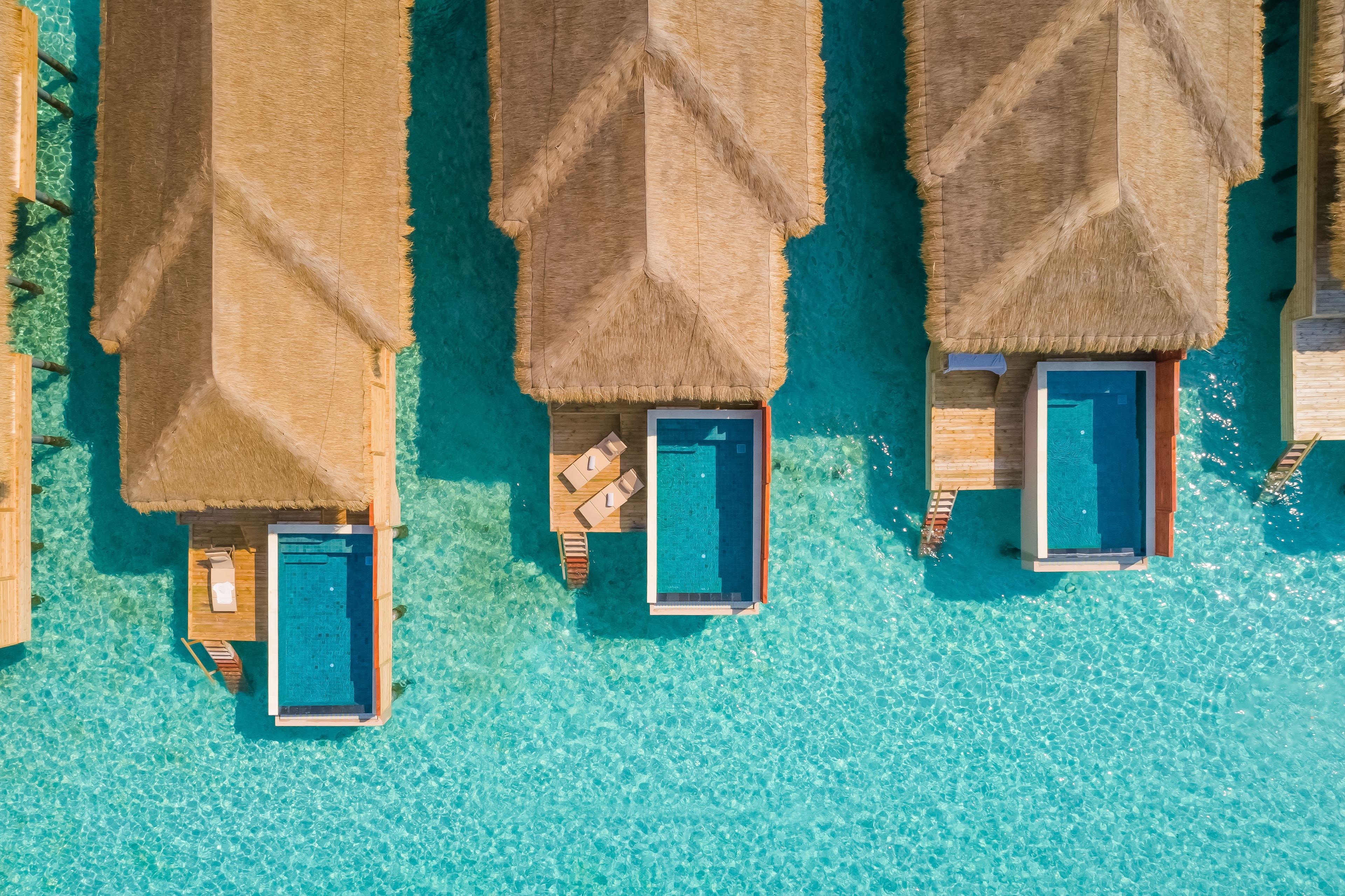 Water Villa with Pool | Aerial view