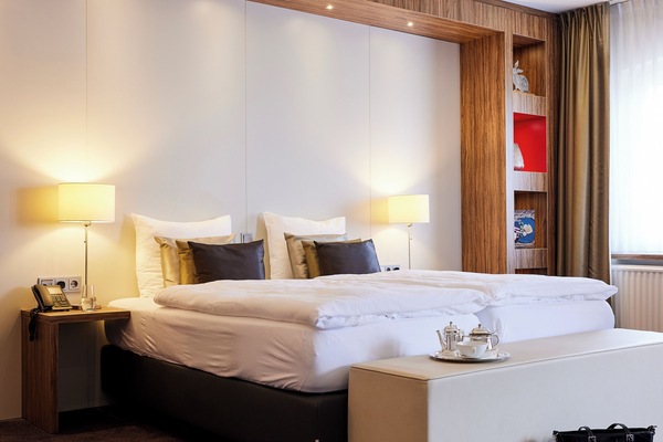 Luxe tweepersoonskamer | 1 slaapkamer, luxe beddengoed, een minibar, een kluis op de kamer