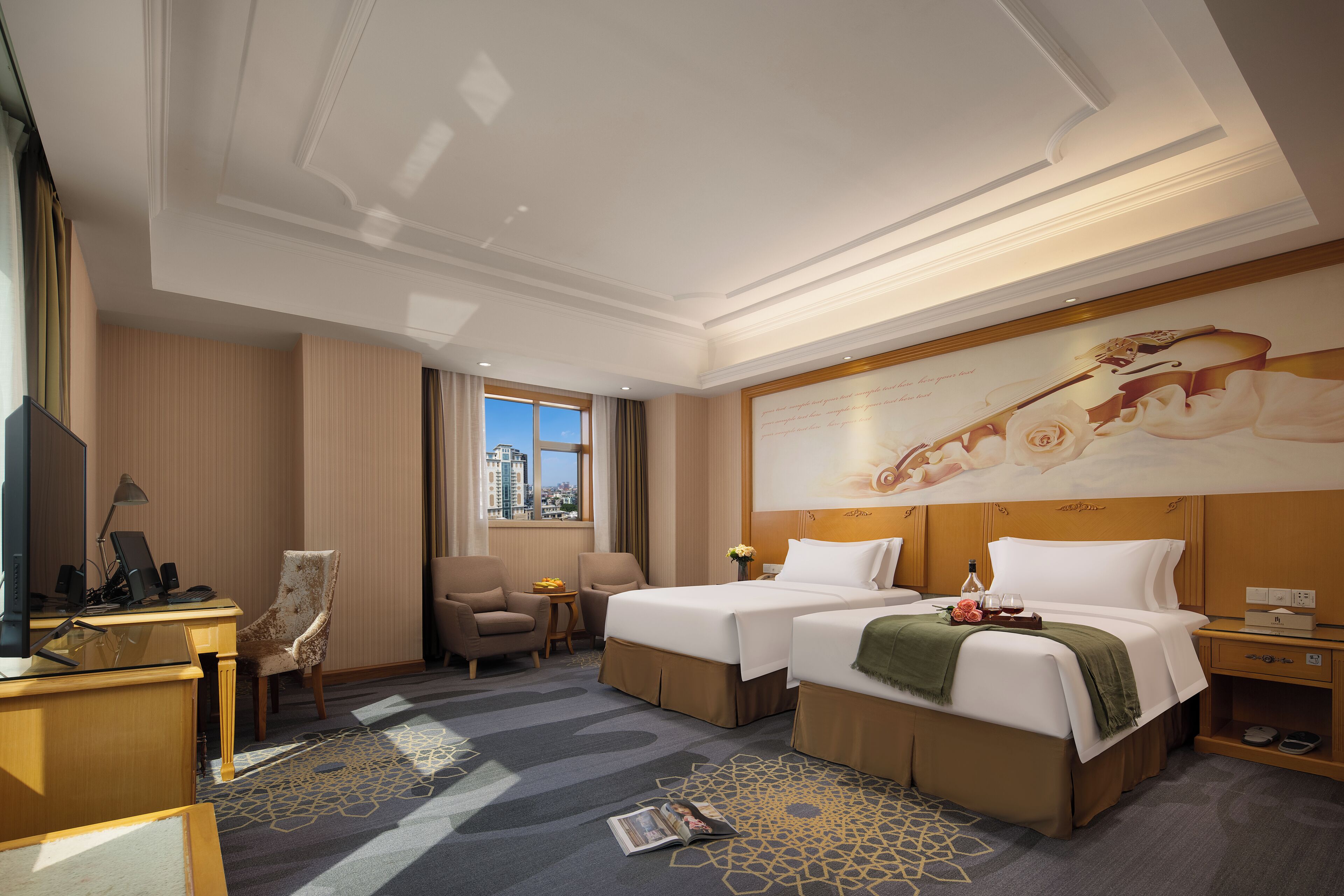 business twin room | premium bedding, in-room safe, desk, blackout curtains