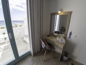 Double Room, Sea View | In-room safe, desk, laptop workspace, blackout drapes - Amaryllis Beach Hotel (Paros)