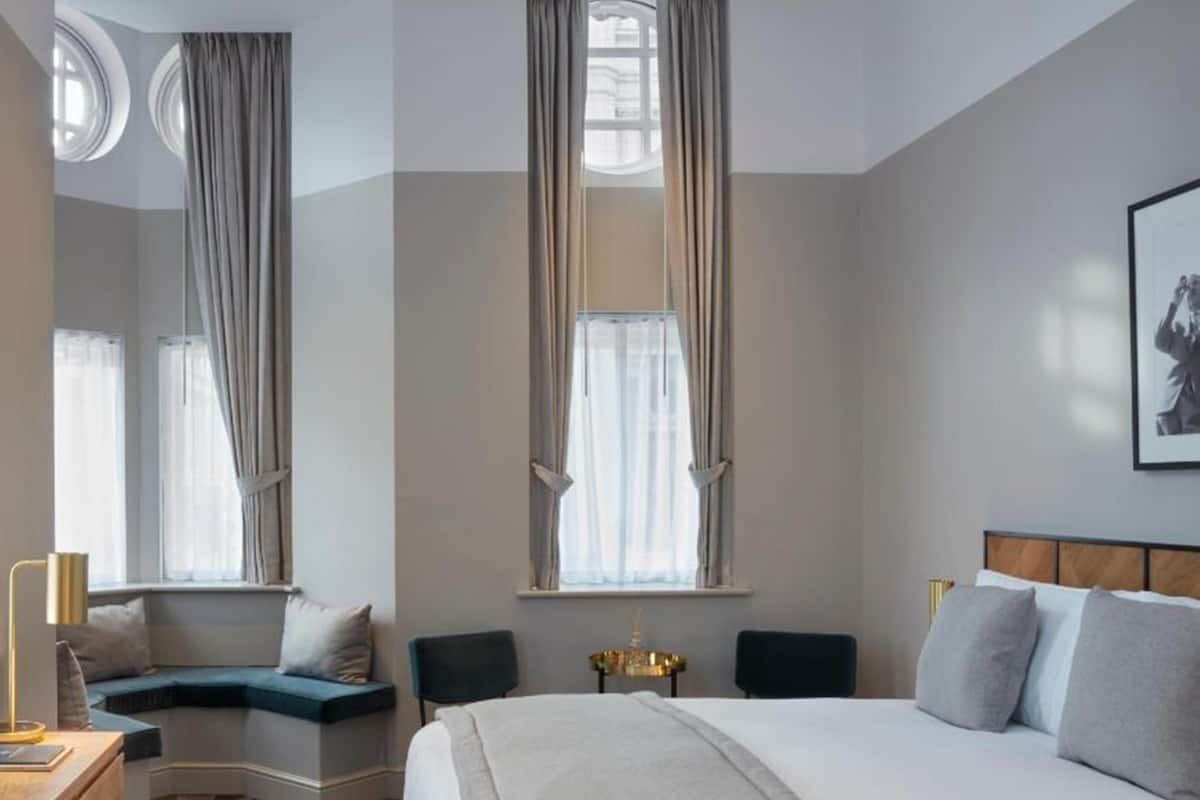 Hypo-allergenic bedding, in-room safe, soundproofing, iron/ironing board