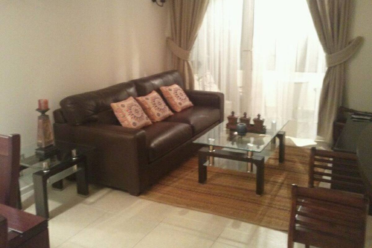 Appartement, 2 chambres, vue plage | Coin séjour