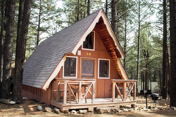 Basic Cabin, Private Bathroom (Cabin #19) | Iron/ironing board, bed sheets