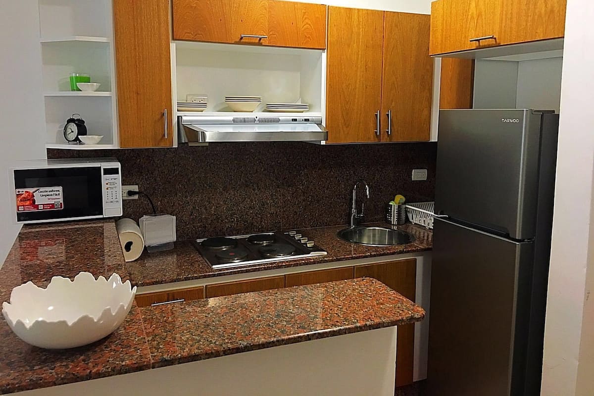 Standard Apartment, 1 Queen Bed, Non Smoking, Balcony | Private kitchen