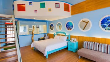 Neljän hengen deluxe-huone, 1 makuuhuone | 1 makuuhuone, egyptinpuuvillaiset lakanat, ylelliset vuodevaatteet