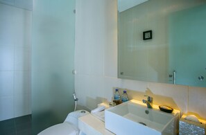 Regadera tipo lluvia, amenidades de baño gratuitas, secadora de cabello