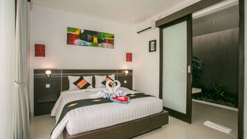 Premium bedding, minibar, in-room safe, laptop workspace