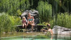 A natural pool surrounded by rocks and greenery. - Hotel Niederreiter (Maria Alm am Steinernen Meer)