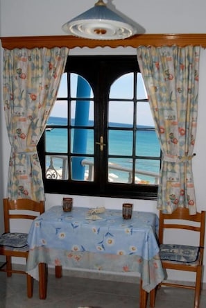 Apartment with Balcony and Sea View (Ilion 2) | Private kitchen | Fridge, oven, stovetop, coffee/tea maker - Stegna Ilion (Rhodes)