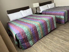 Deluxe Double Room, Multiple Beds, Kitchenette | Individually furnished, desk, laptop workspace, blackout drapes - Moose Motel (Smooth Rock Falls)