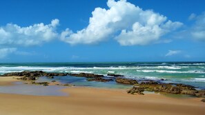 On the beach, 8 beach bars, surfing, fishing