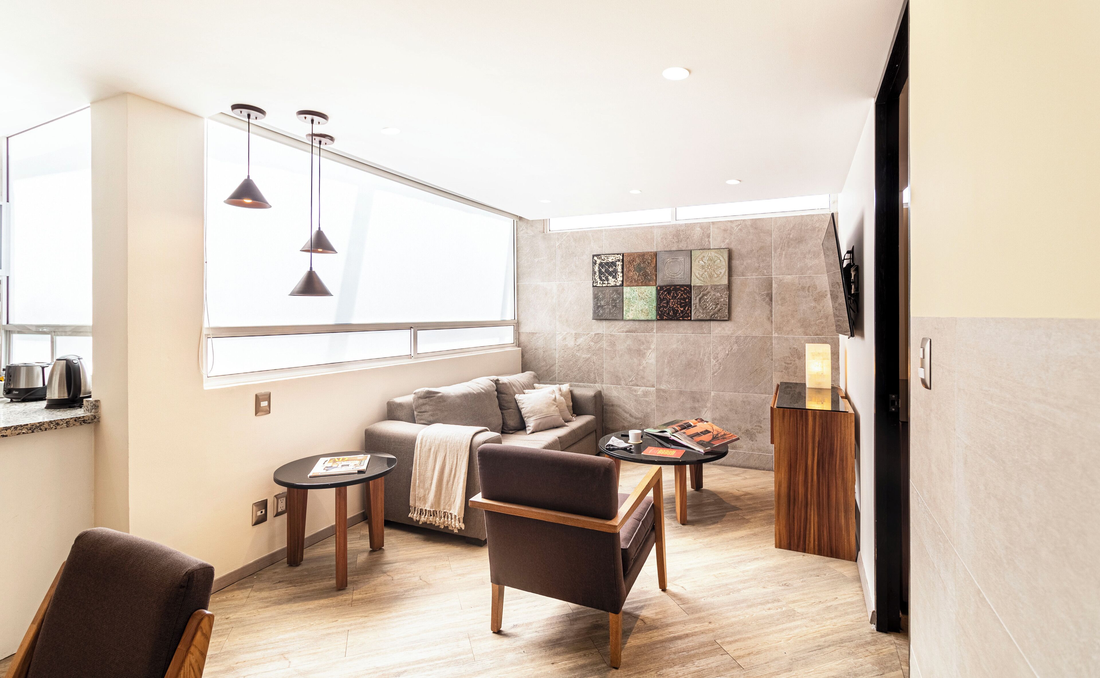 Standard Apartment, 2 Bedrooms | Living area | Flat-screen TV, iPod dock