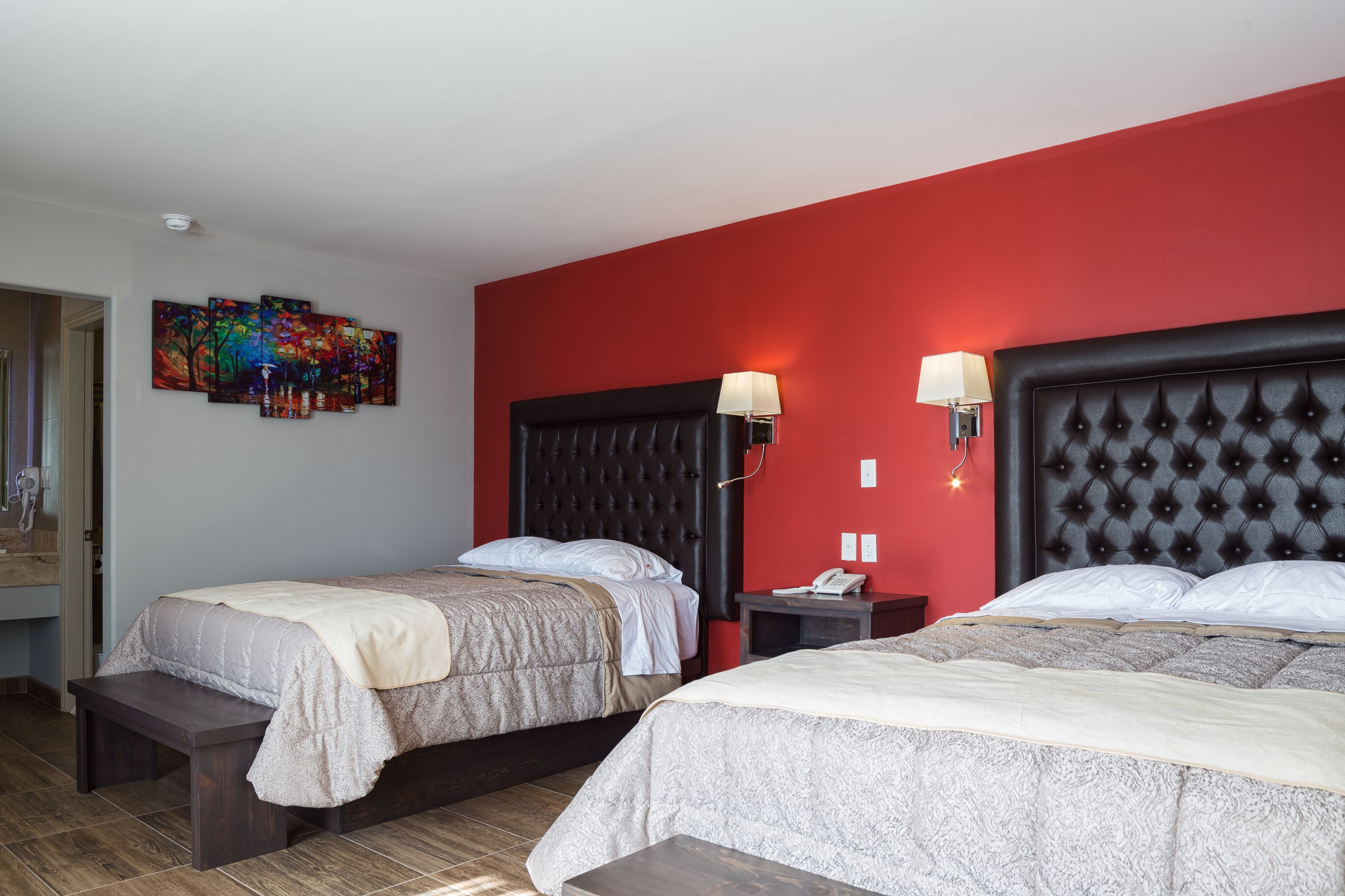 double room, 2 double beds | desk, free wifi, bed sheets