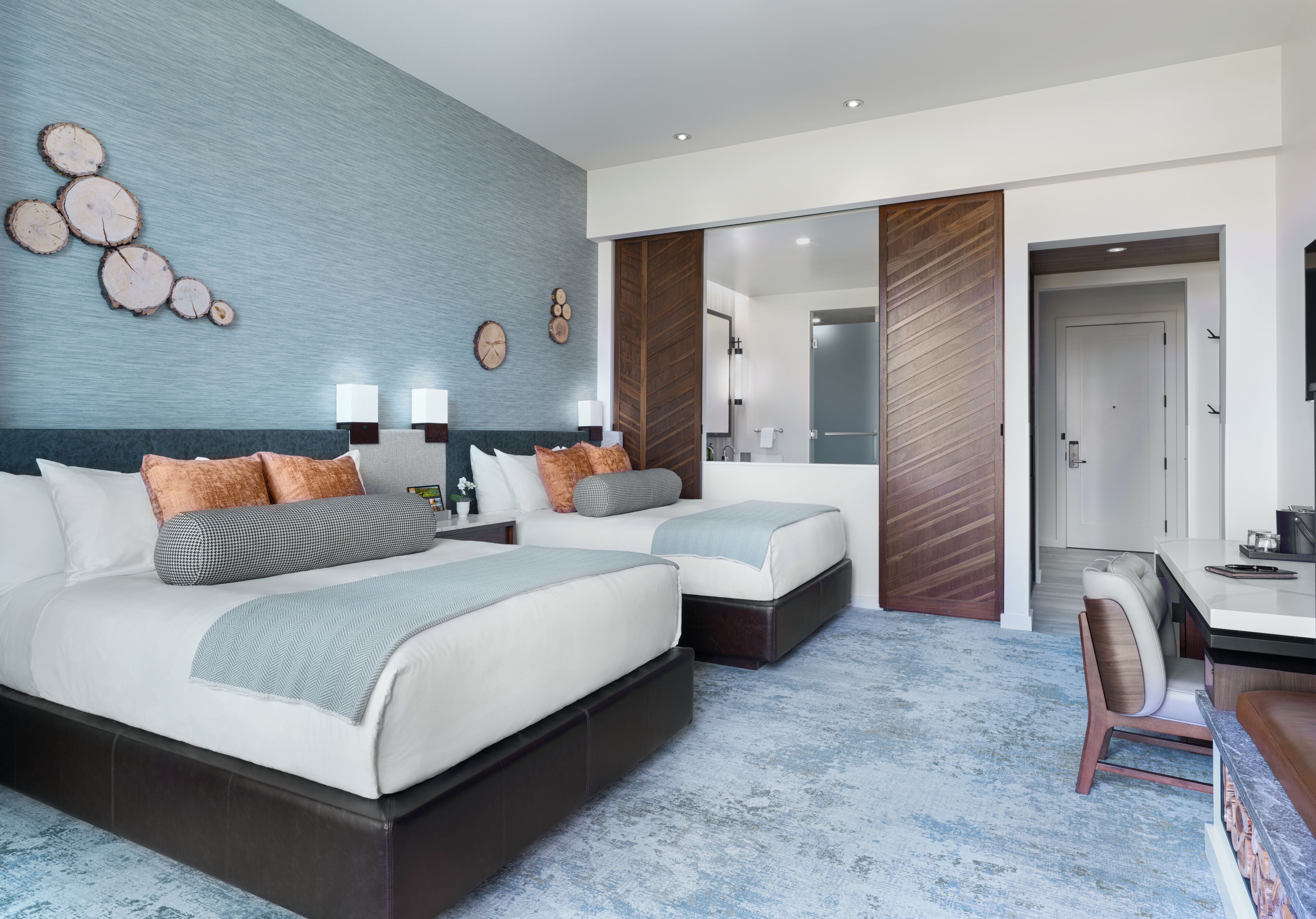 Chambre, 2 grands lits, vue lac (Tahoe)