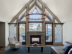 Suite (Emerald) | Living area | Flat-screen TV, fireplace - Edgewood Tahoe Resort (Stateline)