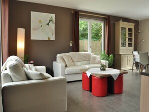 TV, fireplace, DVD player, foosball