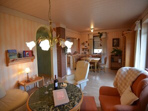 TV, DVD player, stereo