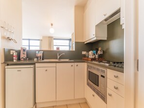 Microwave, oven, dishwasher, high chair