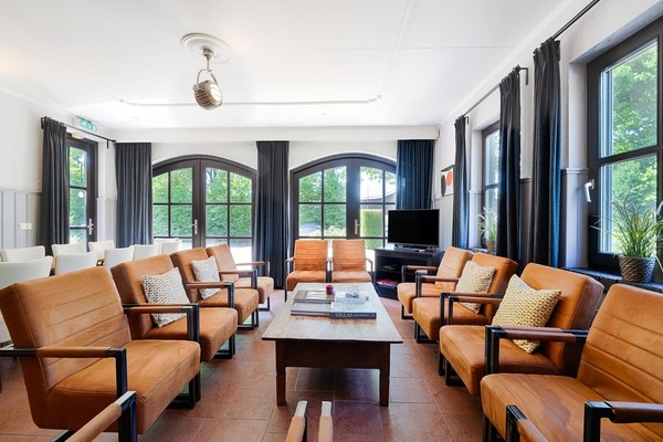 Télévision, cheminée, lecteur de DVD, table de tennis de table