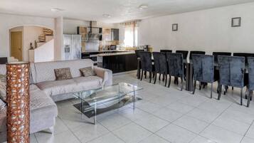 TV, DVD player, stereo