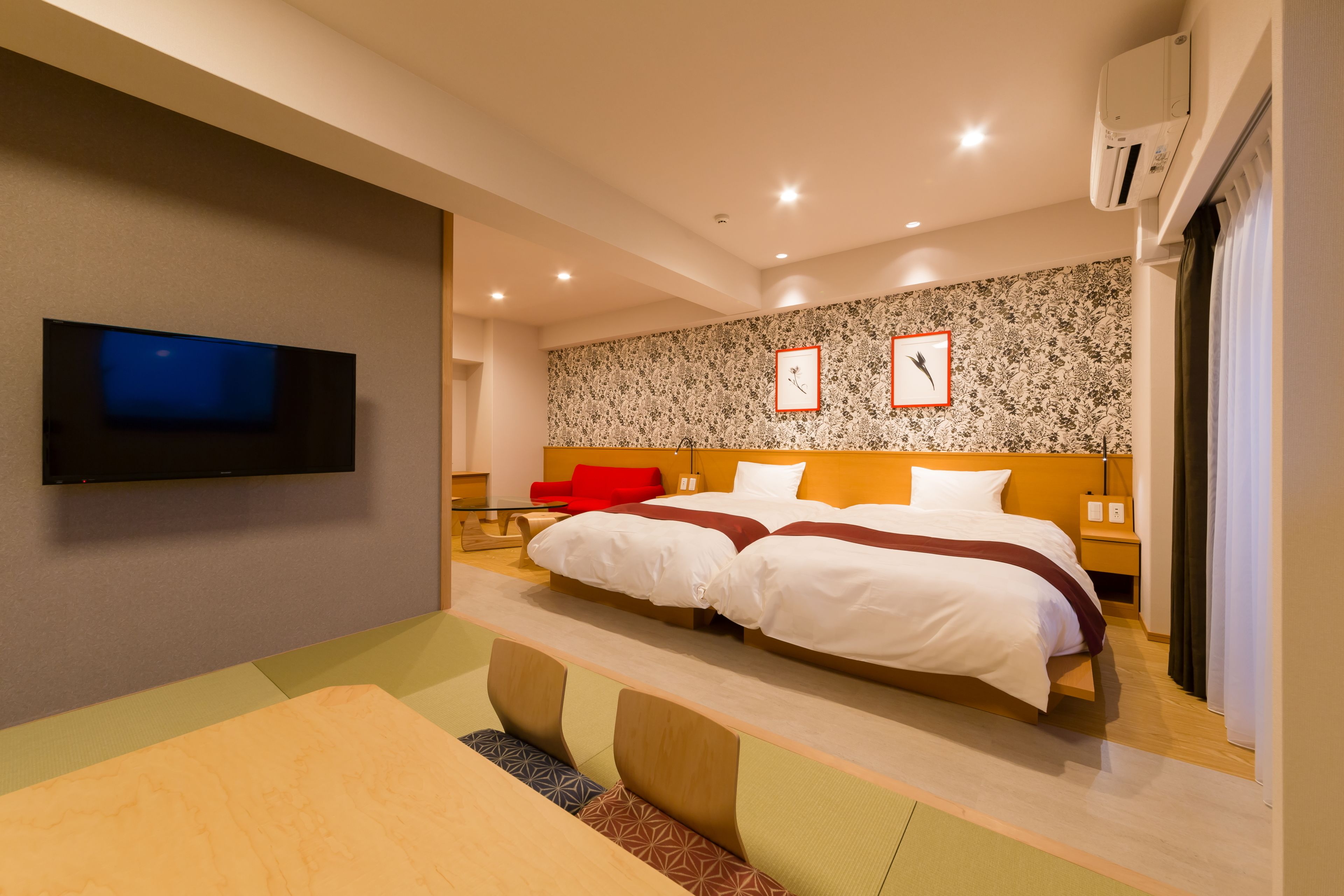 japanese western style room, non smoking | in-room safe, soundproofing, free wifi, bed sheets