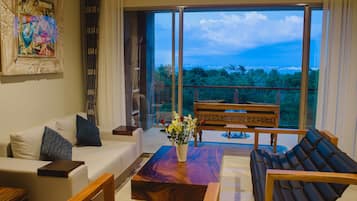 One Bedroom Apartment with Ocean View | Living area | TV, DVD player