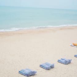 En la playa
