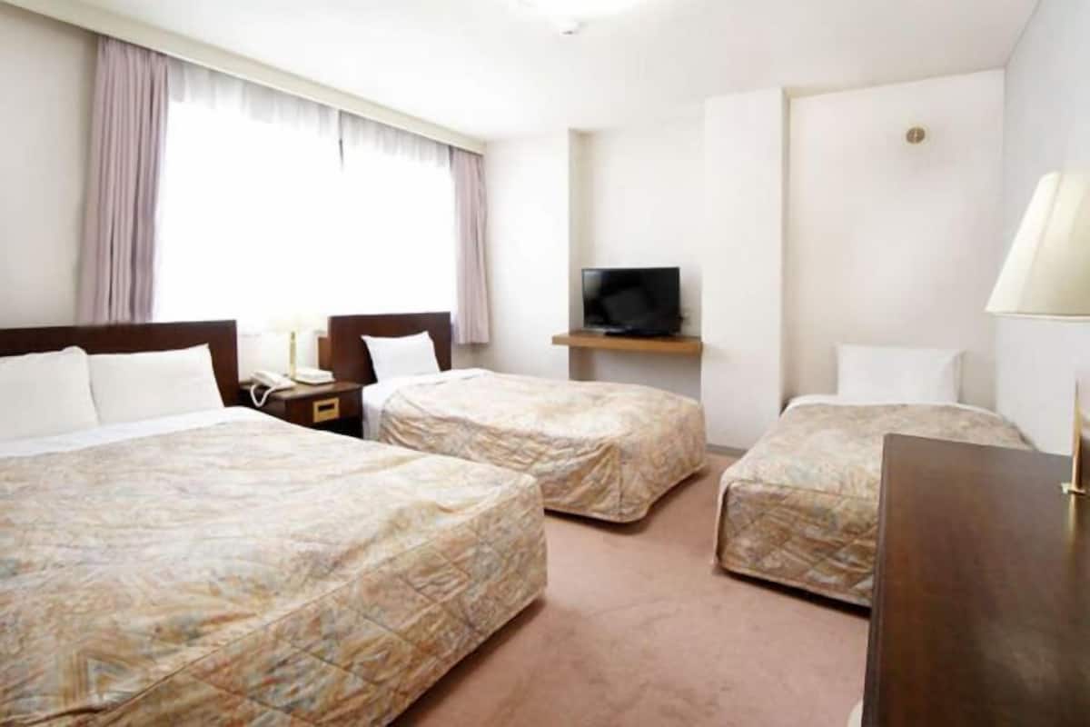 Desk, blackout curtains, iron/ironing board, free WiFi