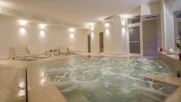 Sauna, hot tub, steam room, massages