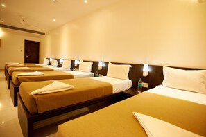 Deluxe Family Four Bed Non AC | Premium bedding, memory-foam beds, in-room safe, desk - Hotel Golden View (Rahata)