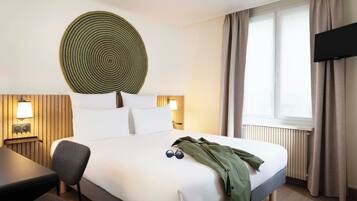 Doppelzimmer | Schreibtisch, Verdunkelungsvorhänge, schallisolierte Zimmer