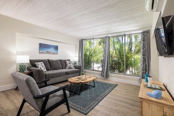 In-room television and other amenities at La Jolla Resort